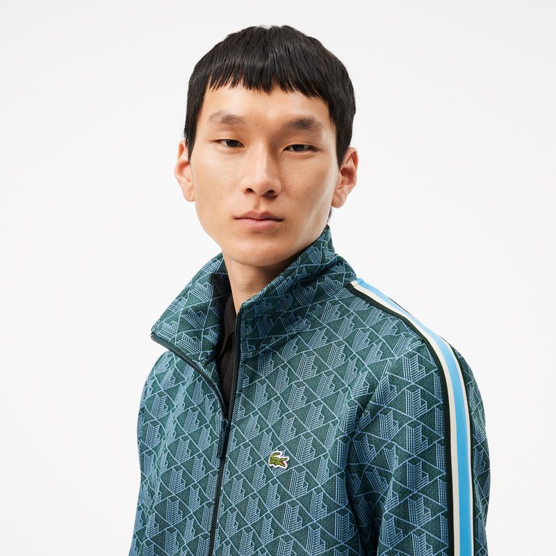 Мужская жаккардовая толстовка Lacoste PARIS с монограммой 3