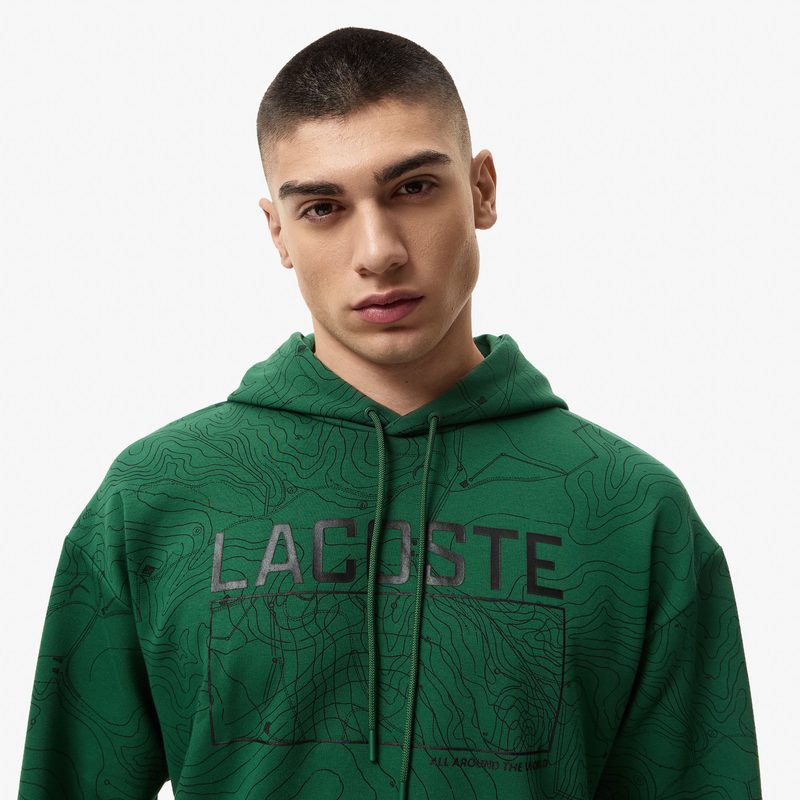 Мужской хлопковый свитшот Lacoste оверсайз 3
