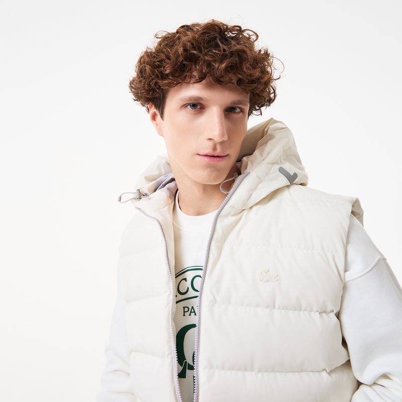 Мужской утеплённый стёганый жилет Lacoste с капюшоном 3