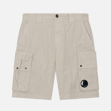 Мужские шорты C.P. Company Cotton Gabardine Lens Cargo, цвет серый