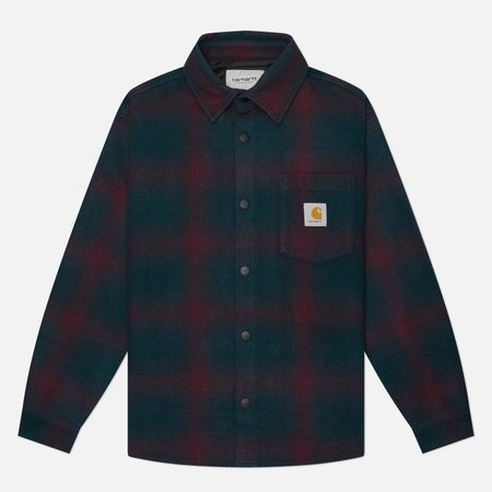 Мужская рубашка Carhartt WIP Brennan Check, цвет зелёный