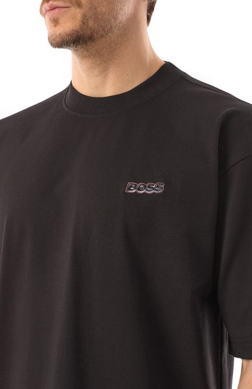 Хлопковая футболка BOSS Orange 5