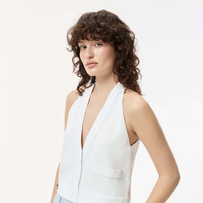 Женский лёгкий кардиган Lacoste без рукавов 3