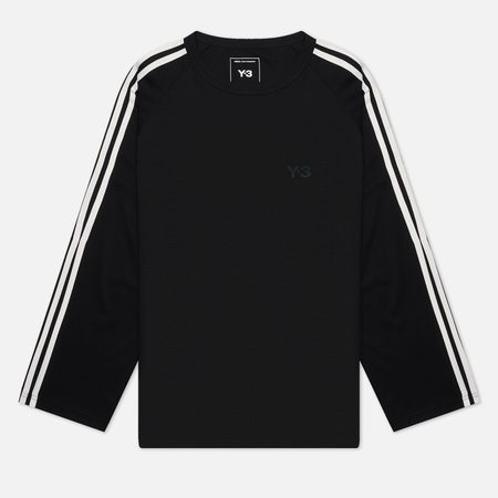 Мужской лонгслив Y-3 Wire 3-Stripes, цвет чёрный