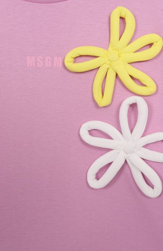 Хлопковая футболка MSGM kids 3