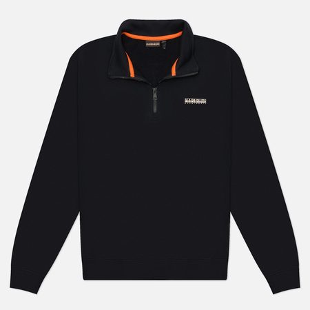 Мужская толстовка Napapijri Small Box Half-Zip, цвет чёрный