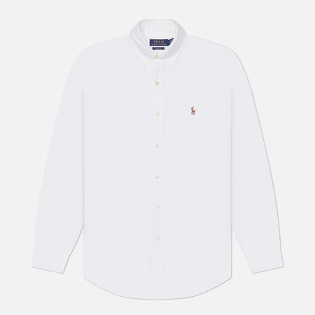 Мужская рубашка Polo Ralph Lauren Classic Oxford Custom Fit, цвет белый