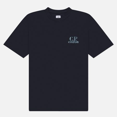 Мужская футболка C.P. Company 30/1 Jersey Comfort Logo, цвет синий