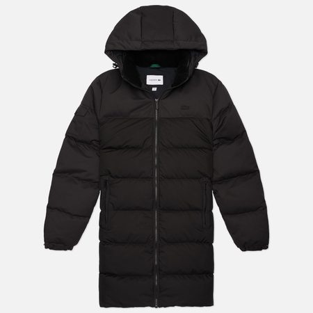 Мужской пуховик Lacoste Hooded Puffer, цвет чёрный