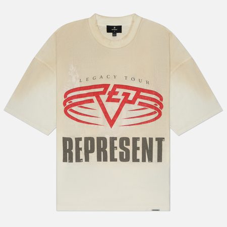 Мужская футболка REPRESENT Reversible Living Legacy Tour, цвет бежевый