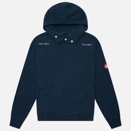 Мужская толстовка CAV EMPT Neck Snap Double Knit Hoodie, цвет синий