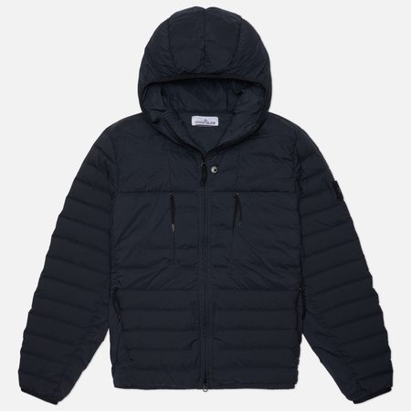 Мужской пуховик Stone Island Seamless Tunnel Nylon Down-TC Hooded, цвет синий