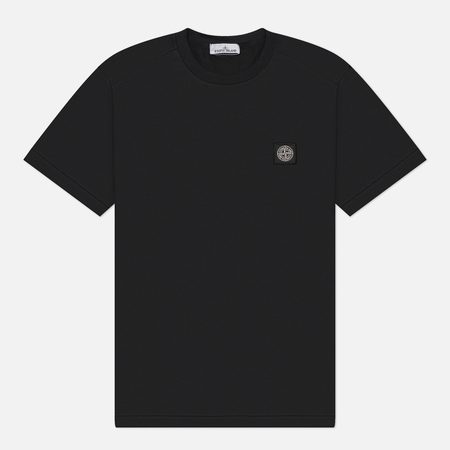 Мужская футболка Stone Island 60/2 Cotton Jersey Slim, цвет чёрный