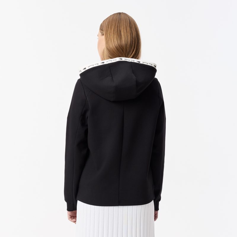 Женская хлопковая толстовка Lacoste с капюшоном 2