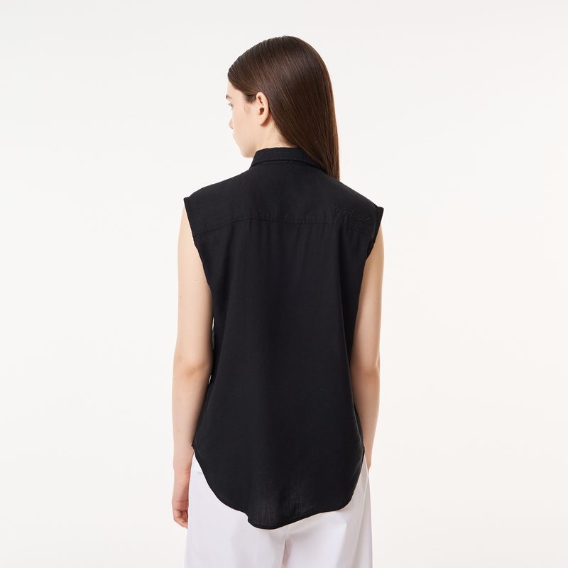 Женская рубашка Lacoste из льна и тенселя 2
