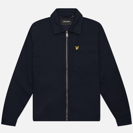 Мужская рубашка Lyle & Scott Enzyme Wash Zip Through, цвет синий