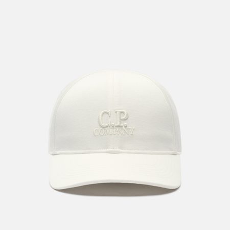 Кепка C.P. Company Gabardine Embroidered Logo Detail, цвет белый