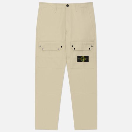 Мужские брюки Stone Island Stretch Cotton Drill Cargo, цвет бежевый