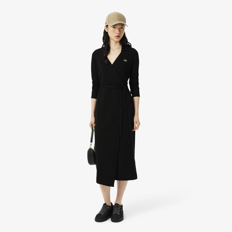 Эластичное хлопковое платье Lacoste