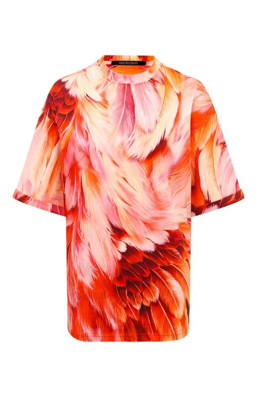 Хлопковая футболка Roberto Cavalli
