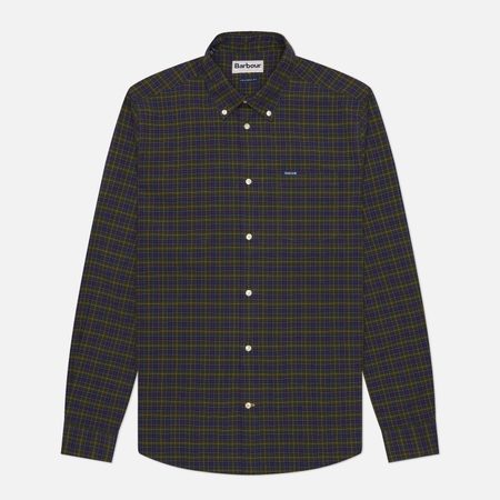Мужская рубашка Barbour Lomond Tailored, цвет оливковый