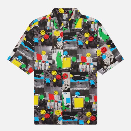 Мужская рубашка MARKET Smiley Collage, цвет чёрный