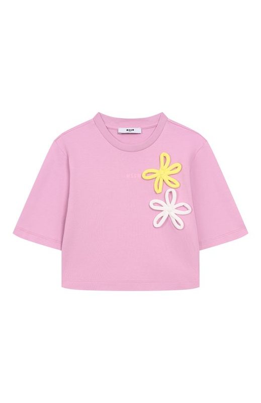 Хлопковая футболка MSGM kids