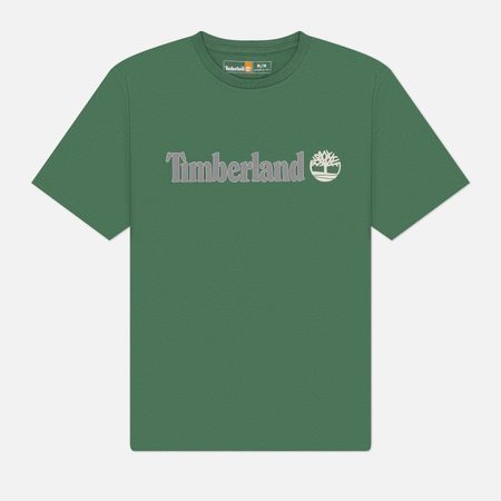 Мужская футболка Timberland Kennebec River Linear Logo, цвет зелёный