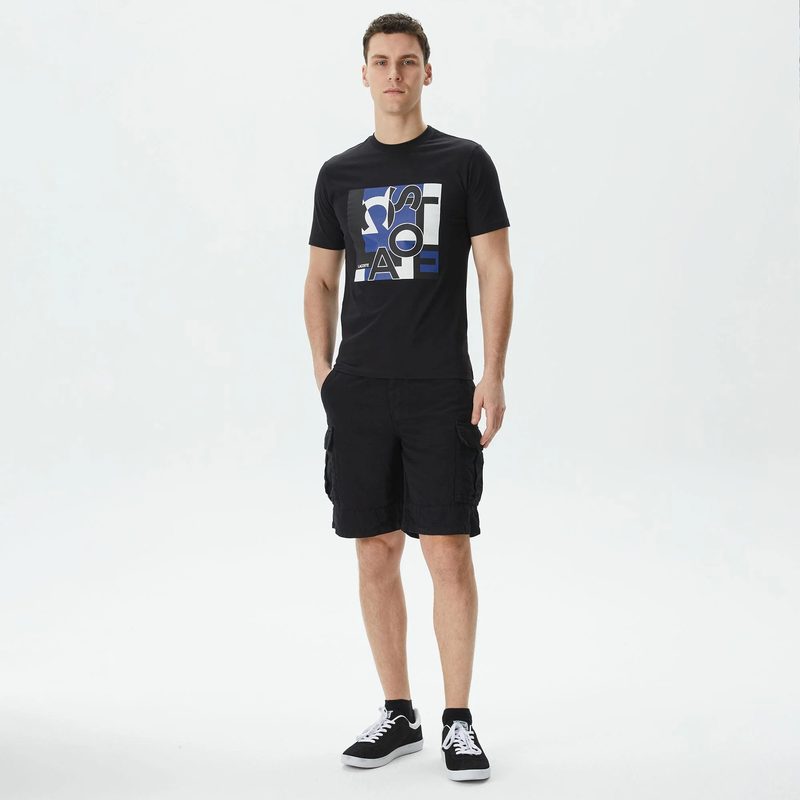Мужские шорты Lacoste из хлопка и льна