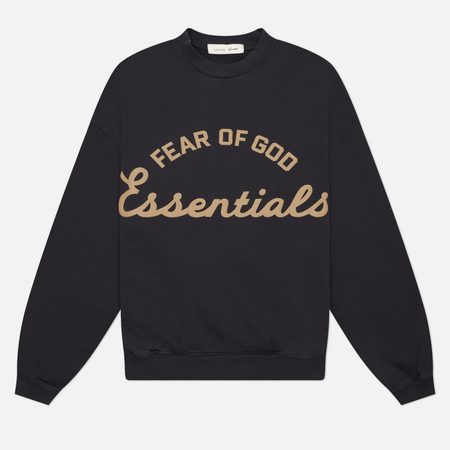 Мужская толстовка Fear of God ESSENTIALS Training 90's Crewneck, цвет чёрный
