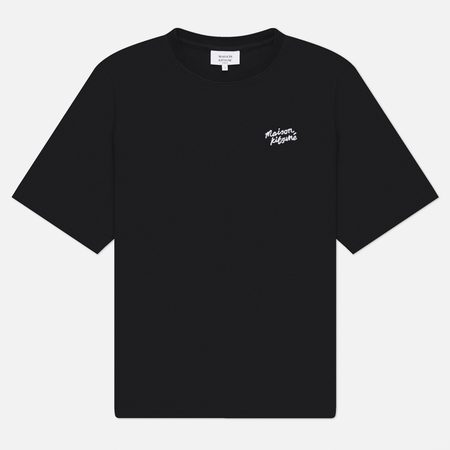 Женская футболка Maison Kitsune Handwriting Comfort, цвет чёрный