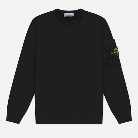 Мужская толстовка Stone Island Cotton Fleece Regular Midweight, цвет чёрный