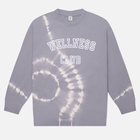 Женская толстовка Sporty & Rich Wellness Club Flocked Crewneck, цвет фиолетовый