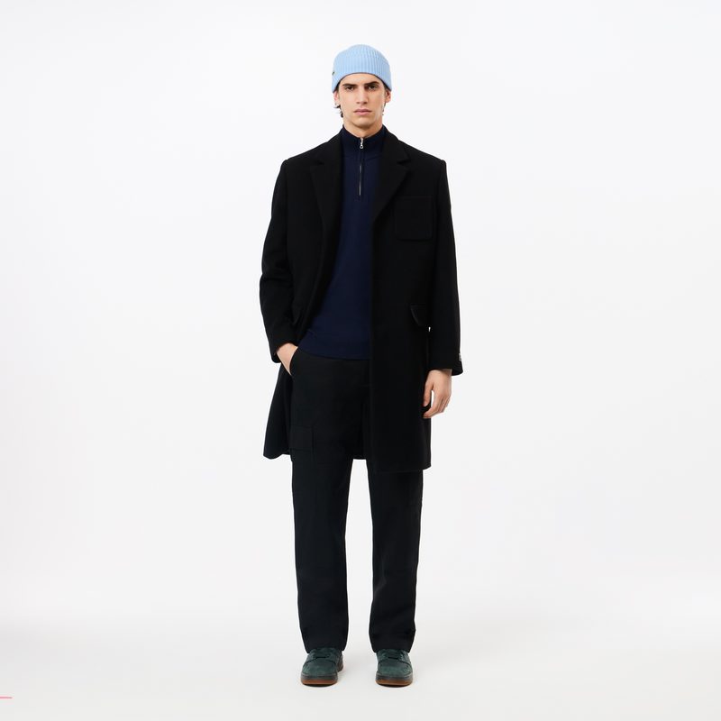 Мужской хлопковый свитер Lacoste на молнии с высоким воротом 4