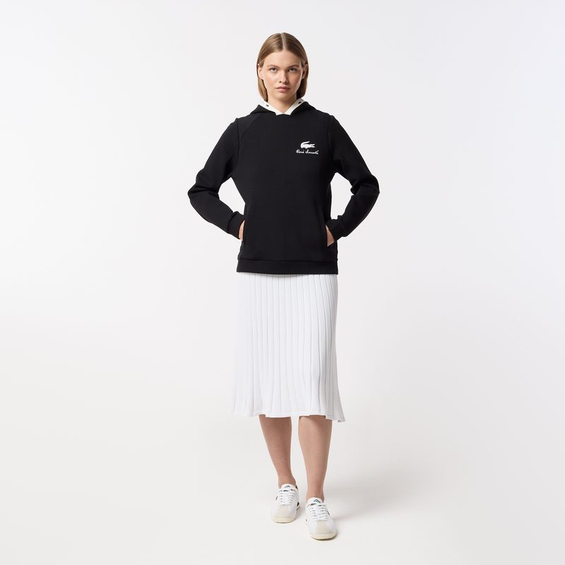 Женская хлопковая толстовка Lacoste с капюшоном 5