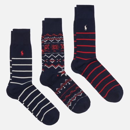 Комплект носков Polo Ralph Lauren Downhill Skiing Crew Gift Box 3-Pack, цвет комбинированный