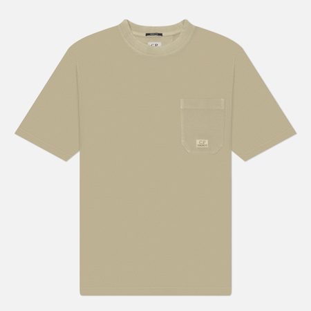 Мужская футболка C.P. Company 24/1 Piquet Pigment Dyed, цвет серый