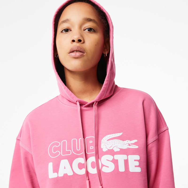Женская толстовка - худи Lacoste оверсайз 3