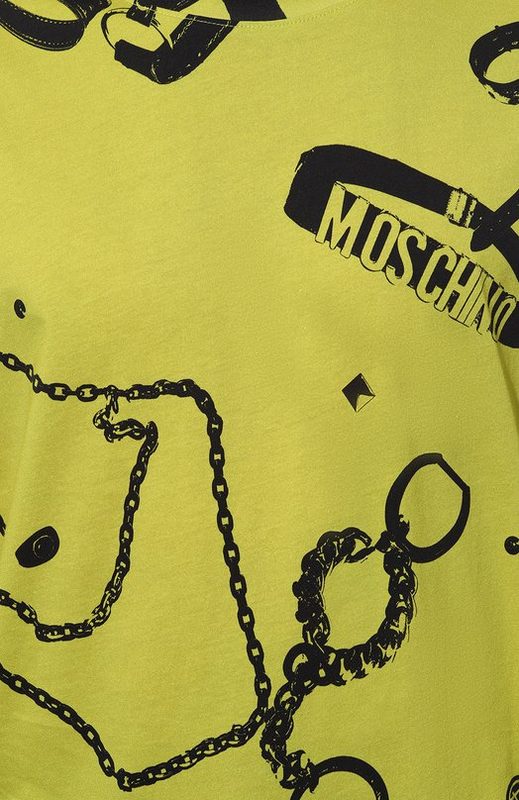 Хлопковая футболка Moschino 5