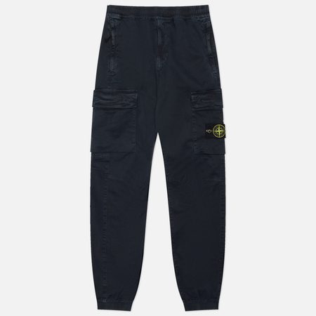 Мужские брюки Stone Island Stretch Organic Broken Twill Cotton Old Effect Regular Tapered, цвет синий