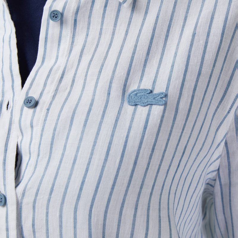 Женская рубашка Lacoste из смеси льна 4