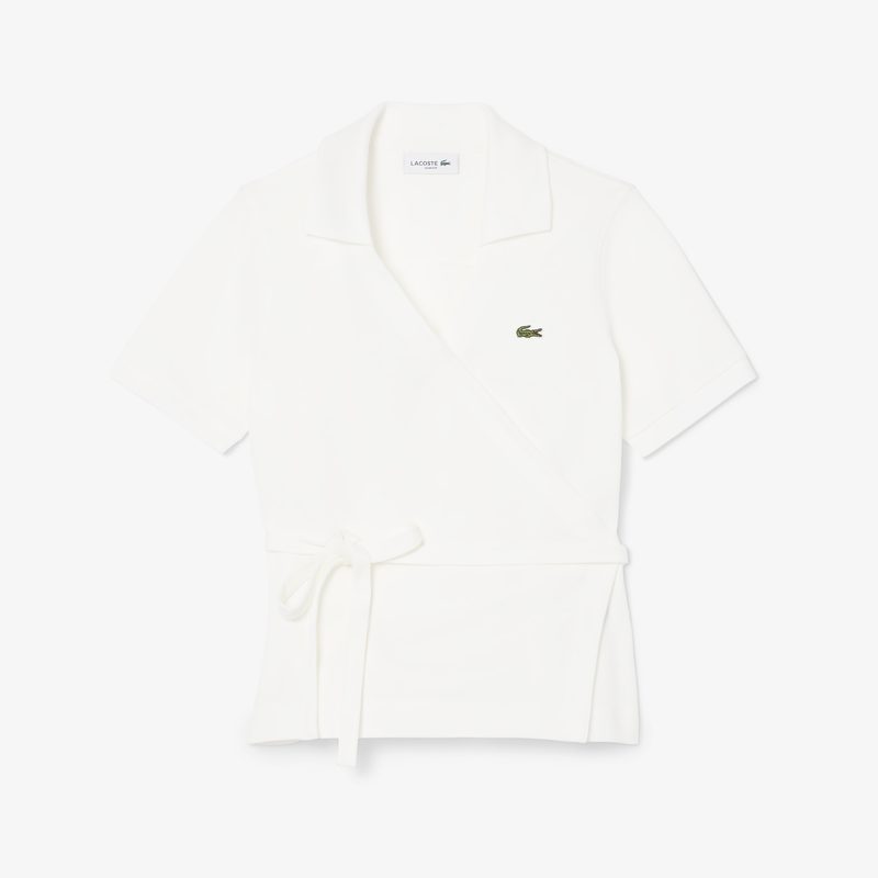 Женское хлопковое поло Lacoste 4