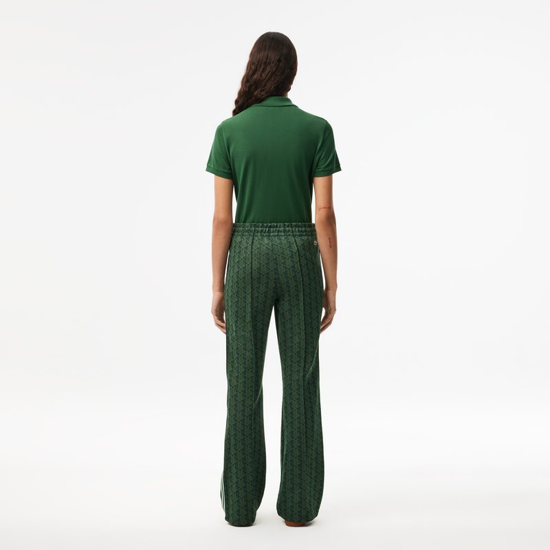 Женские расклешенные спортивные брюки Lacoste с монограммой 2