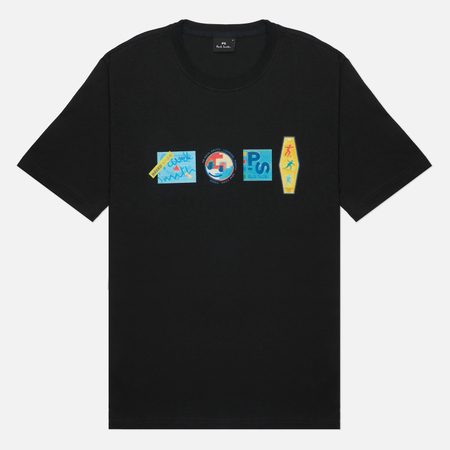 Мужская футболка Paul Smith Stickers, цвет чёрный