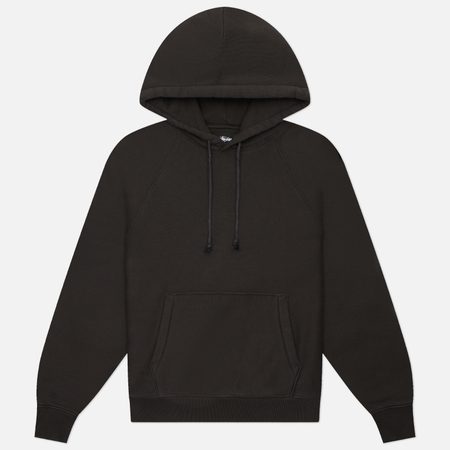 Мужская толстовка Stussy Fleece Raglan Hoodie, цвет чёрный