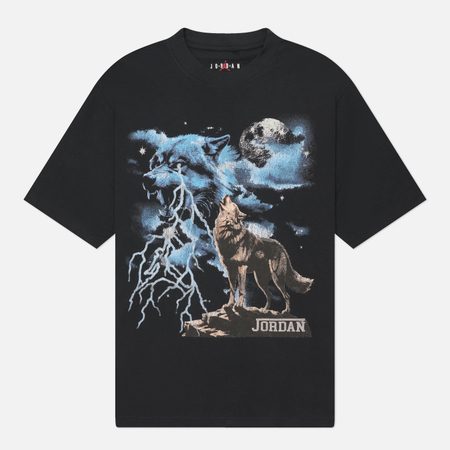 Мужская футболка Jordan Big Wolf Graphic, цвет чёрный