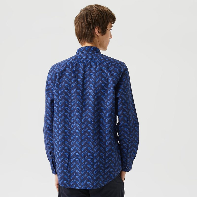 Мужская рубашка Lacoste стандартного кроя из смеси льна 2