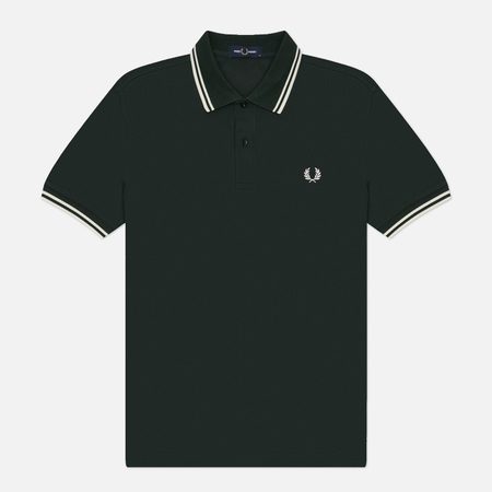 Мужское поло Fred Perry M3600 Twin Tipped, цвет зелёный