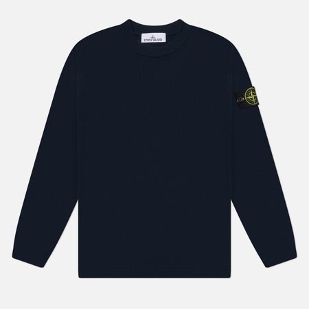 Мужской свитер Stone Island Micro Stitch Soft Organic Cotton, цвет синий