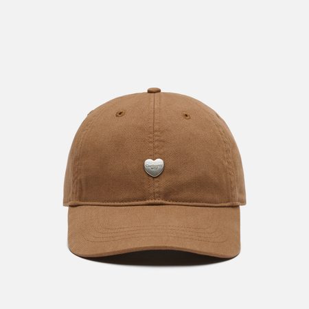 Кепка Carhartt WIP Heart Metal, цвет коричневый
